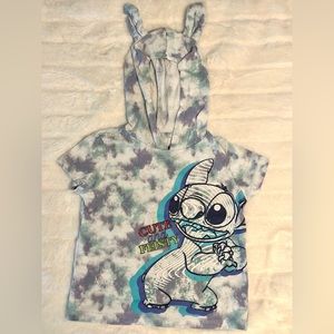 Tie-dye Stitch crop with hoodie- Size 4
